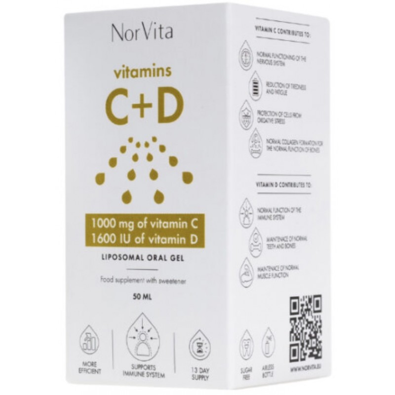 NorVita C+D liposoomne geel 1000 mg + 1600 IU 50 ml foto